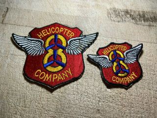 Cold War/vietnam? 2 Us Army Patches - 8th Helicopter Co.  Large And Small