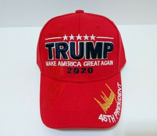 Maga 2020 Make America Great Again Donald Trump Hat Red
