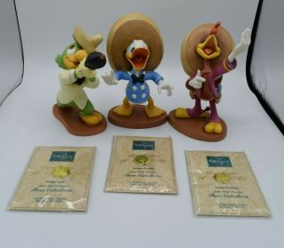 Wdcc - Walt Disney Classic - The Three Caballeros Set - Jose,  Panchito,  Donald