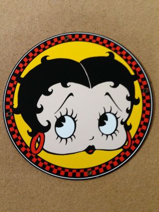 Vintage Betty Boop Porcelain Metal Sign