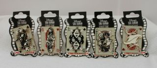 Disney Pins Nightmare Before Christmas Playing Cards Set Of 5 Le 500