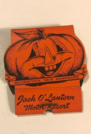 Vintage Matchbook Cover Matches Contour Jack O Lantern Resort Country Club Nh