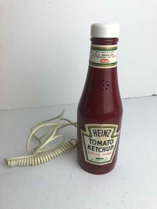 Vintage Heinz Ketchup Bottle Phone 1984 W Papers Catsup Telephone