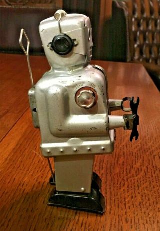 Vintage tin Nomura Zoomer Robot,  Japan,  silver version,  1955, 2