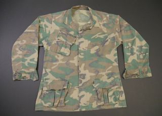 Vietnam Era 1966/1967 Us Army Usmc Erdl Camouflage Poplin Jungle Jacket Shirt