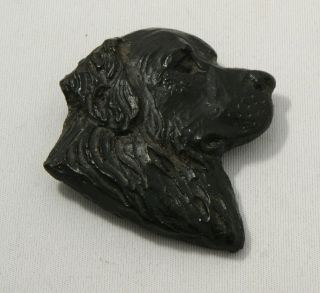 Newfoundland Dog Pin Black Resin Material