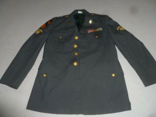 Vintage Vietnam War Era Us Army Dress Jacket 1st Calvary Bronze Star Air Medal