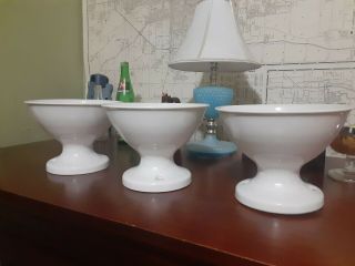 3 Vintage White Porcelain Lighting.  Pass And Seymour Alabax Completely
