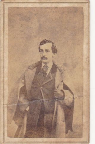 1860s Carte De Visite John Wilkes Booth Photograph
