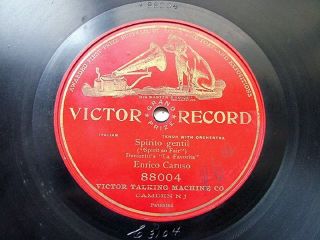 Enrico Caruso Victor Gp 88004 Opera 1 Side 78 La Favorite Spirito Gentil Ex