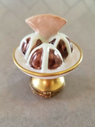 Limoges Peint Main Ice Cream Sundae Trinket Box