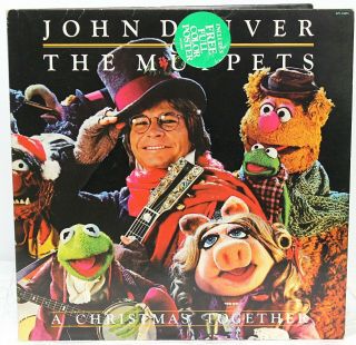 Vtg 1979 John Denver The Muppets A Christmas Together 12 " Vinyl Record W Poster