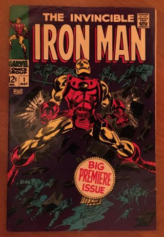 Invincible Iron Man 1 Marvel 1968 Key Issue S.  Lee/ G.  Colan/ A.  Goodwin -