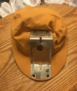 Nos Cloth Miners Coon Hunters Cap Hat Holds Carbide Lamp Light See Photos