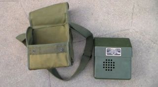 Us Vietnam War Era 1967 Dated An/psr - 1 Detector,  Seismic Intrusion Alarm Bag