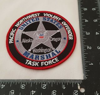 Us Marshal Pacific Northwest Violent Offender Task Force Patch,  Alaska Oregon