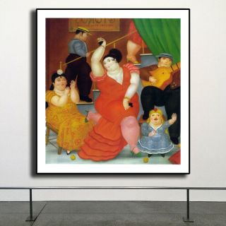 Fernando Botero “flamenco " Hd Print Painting On Art Fabric Wall Decor Multisizes