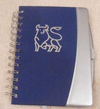 Merrill Lynch Notebook With Classic Ml Bull Logo