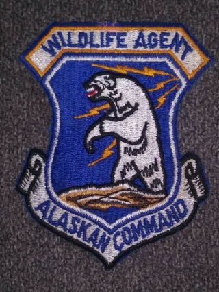 Usaf Alaska Air Command Wildlife Agent Patch - Game Warden - Fish & Game Police