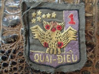 Vietnam Us Army Arvn Special Forces Patch Quai Dieu 1st Owl Stars