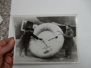 Raf Type Ii Rescue Dingy Liferaft 1939 Ww2 Press Photo German 16/21 Cm Boston