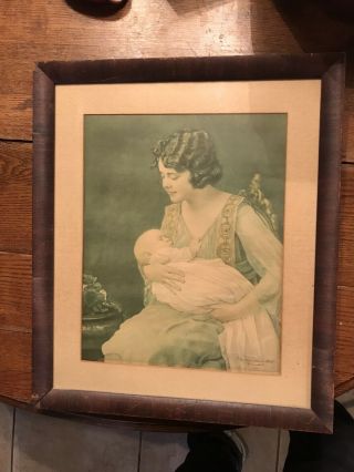 Art Painting Mother And Child Framing 1st National Bank Wadsworth Ohio