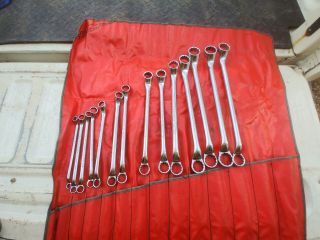 Vintage Snap On 14 Pc Metric Xm Series Offset Double Box Wrench Set 12 Pt