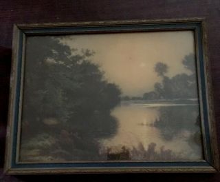 1920’s Lanscape Print In The Style Of The Hudson River School