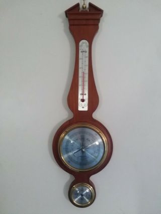 Vintage Airguide Banjo Style Weather Station,  Barometer,  Thermometer Chicago Usa