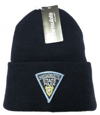 Thinsulate Knit Hat With Massachusetts State Patch