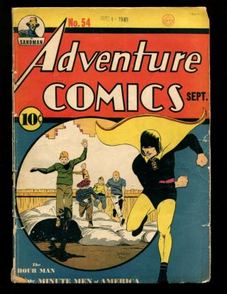 Adventure Comics 54 Vg - Bailey Hourman Sandman Cotton Carver Steve Conrad