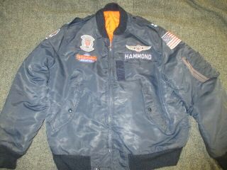 Blue L2b Style Civil Air Patrol Flight Jacket With Patches Private Purchase