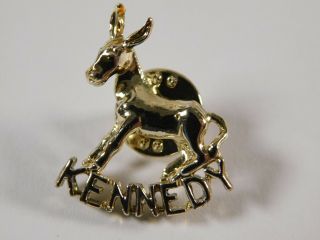 Vintage John F.  Kennedy Jfk Donkey Button Campaign Lapel Pin Presidential