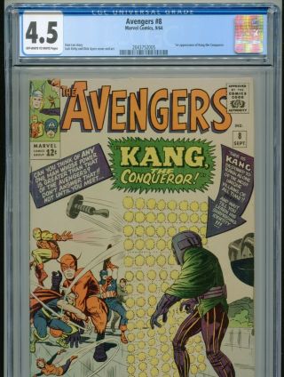 1964 Marvel Avengers 8 1st Appearance Kang The Conqueror Cgc 4.  5 Ow - W Box1