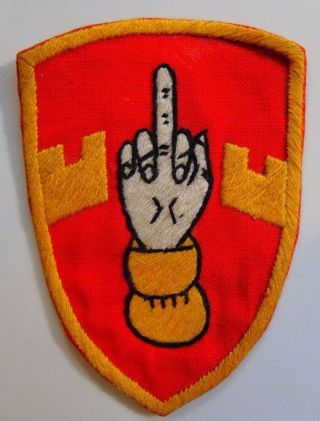 Military & Assistance Command Vietnam War Era Macv Middle Finger Patch Military