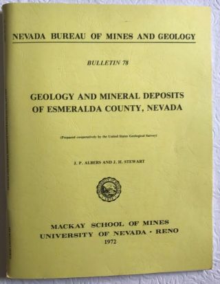 1972 Book " Geology And Mineral Deposits Of Esmeralda County,  Nevada "