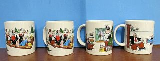 1980 King Features Syndicate Inc.  Mugs Popeye Olive Comic Christmas Fun In Snow