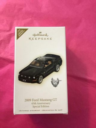Hallmark Keepsake Ornament 2009 Ford Mustang Gt 45th Anniversary Limited Special