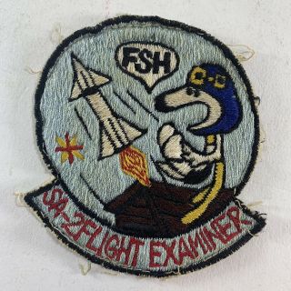 Vintage Vietnam Era Sa - 2 Flight Examiner Snoopy Patch Us Air Force Usaf