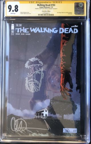 The Walking Dead 193 Sdcc Nighttime Variant Signed Charlie Adlard Cgc 9.  8 Ss