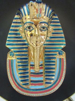 The Golden Mask Of Tutankhamun First Issue Plate 22 Karat Gold Osiris 3d