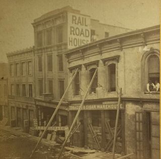 San Francisco Earthquake - Railroad House Oct.  21,  1868 - By Carleton E.  Watkins