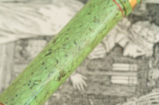 Vintage Conklin Endura Fountain Pen Oversize Lime Green Ready to Write 3
