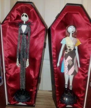 Disney Nightmare Before Christmas Jack Sally Coffin Limited Edition Doll Set