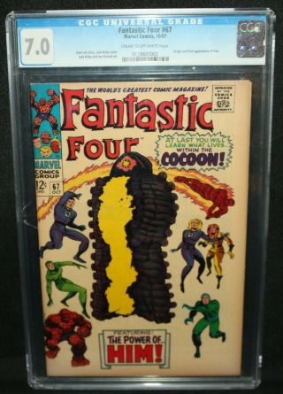 Fantastic Four 67 - Origin & 1st App Of Him - Cgc Grade 7.  0 - 1967
