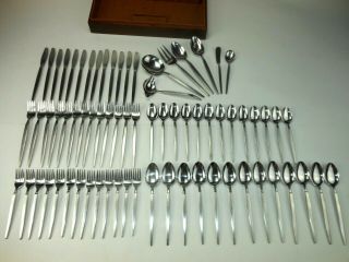 Sri Stanley Roberts Astro Stainless Flatware 72 Piece Service For 13 W Serving