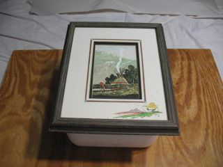 William T.  Zivic Western Art Framed & Signed Watercolor - Lone Camp 1986 3