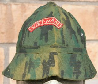 Us Vietnam Special Forces Camouflage Boonie Hat Nam War Patch Vietnam