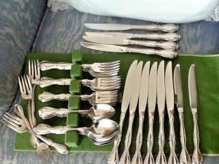 56 Piece Set Oneida Community Stainless Flatware Cantata Pattern Service For 10,