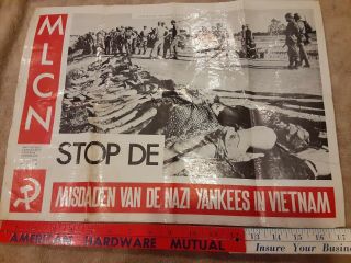 Vietnam War German Propaganda Poster W/ Viet Kong